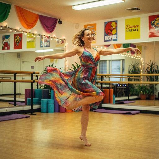 Különböző korú táncosok, akik együtt táncolnak egy dinamikus koreográfiában.